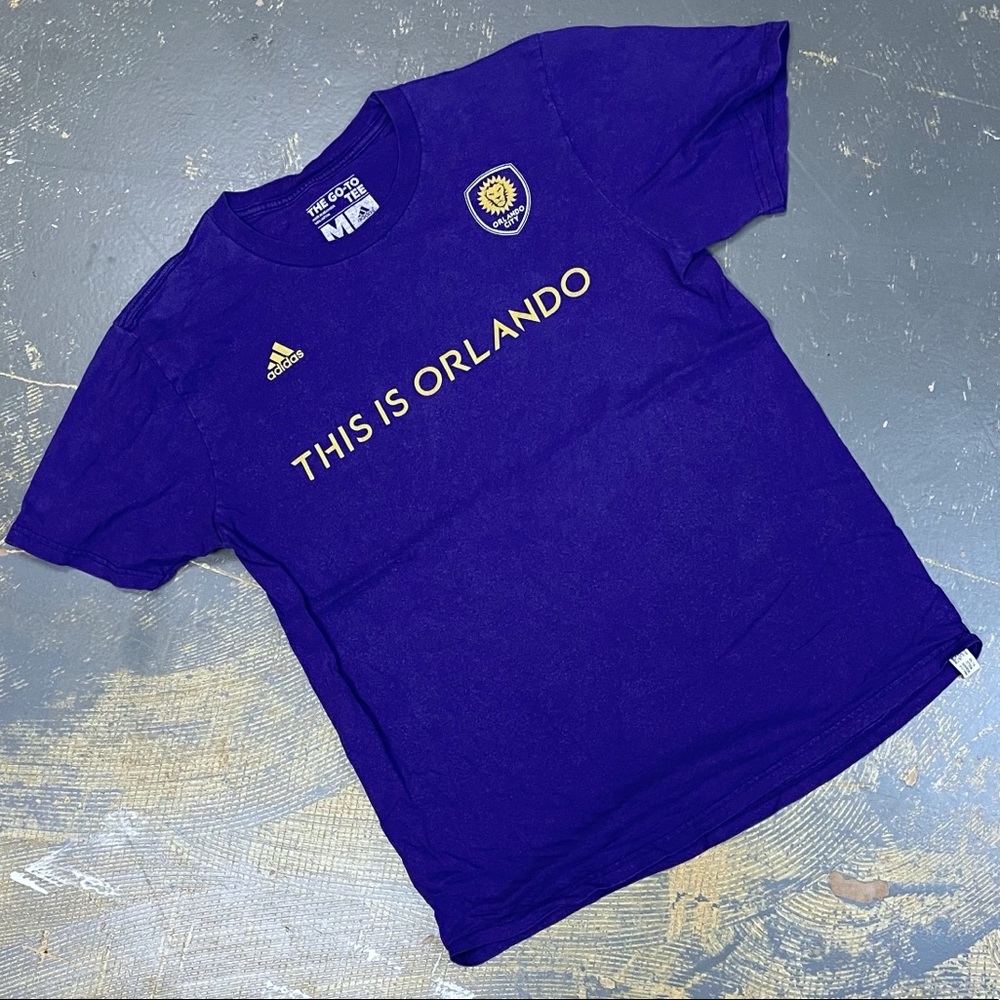 Adidas Orlando City SC Shirt MLS Medium Soccer Purple Gold Alex Morgan